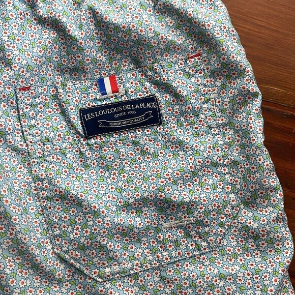 Les LouLous De La Plage ditsy floral elastic waist pull on swim trunks - Picture 6 of 7
